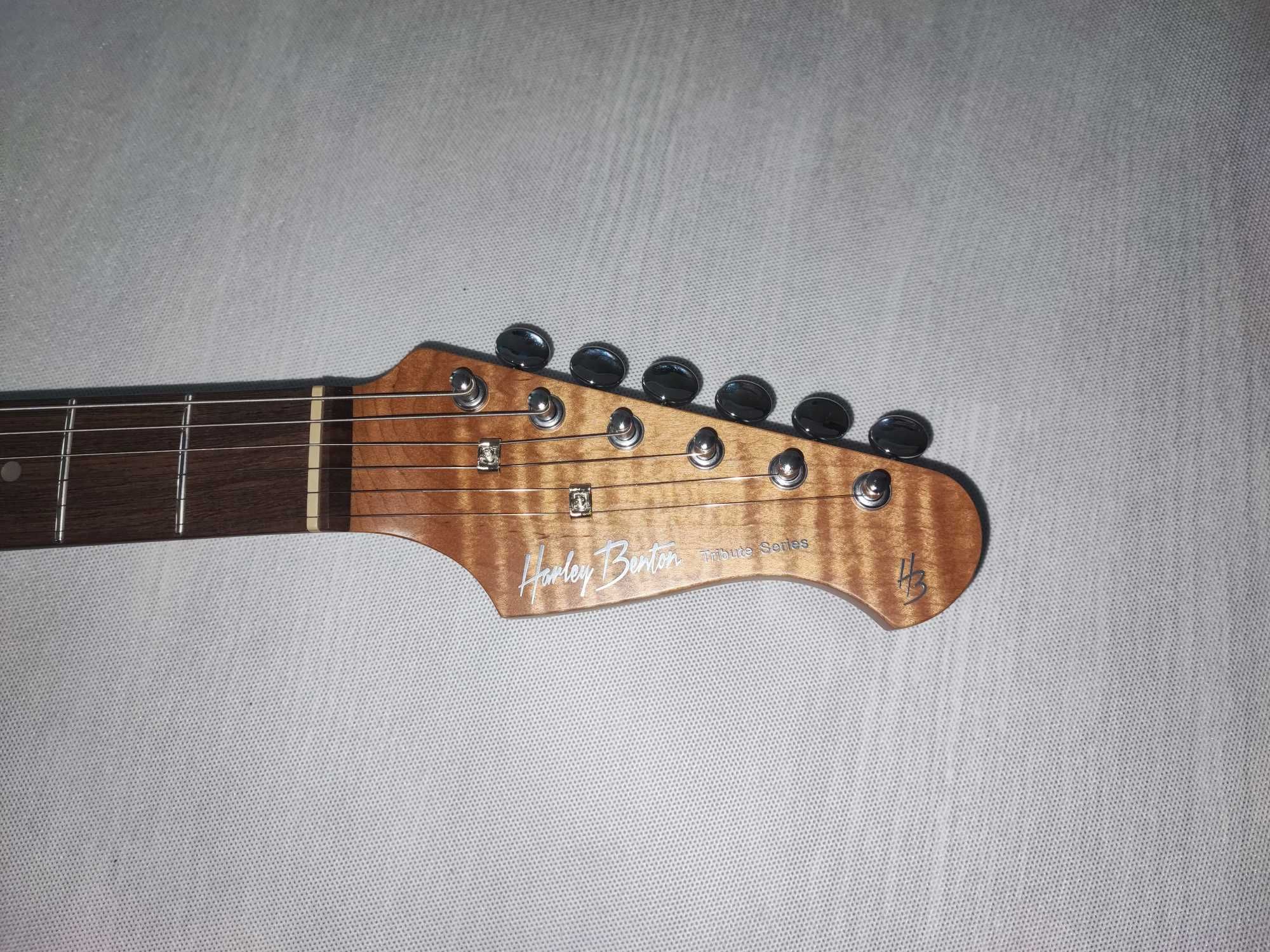 HARLEY BENTON ST-MODERN HH PLUS Yellow gitara stratocaster ustawiona