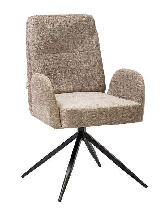 ALVARO beżowe_szare_Nowoczesne KRZESŁO OBROTOWE Tapicerowane do SALONU