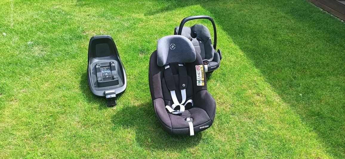 MAXI-COSI Pebble Plus + Pearl Smart + baza Isofix ZESTAW 3w1