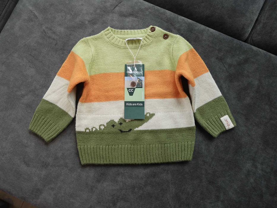 Sweterek dziecięcy rozmiar 74, coccodrilo nowy z metką