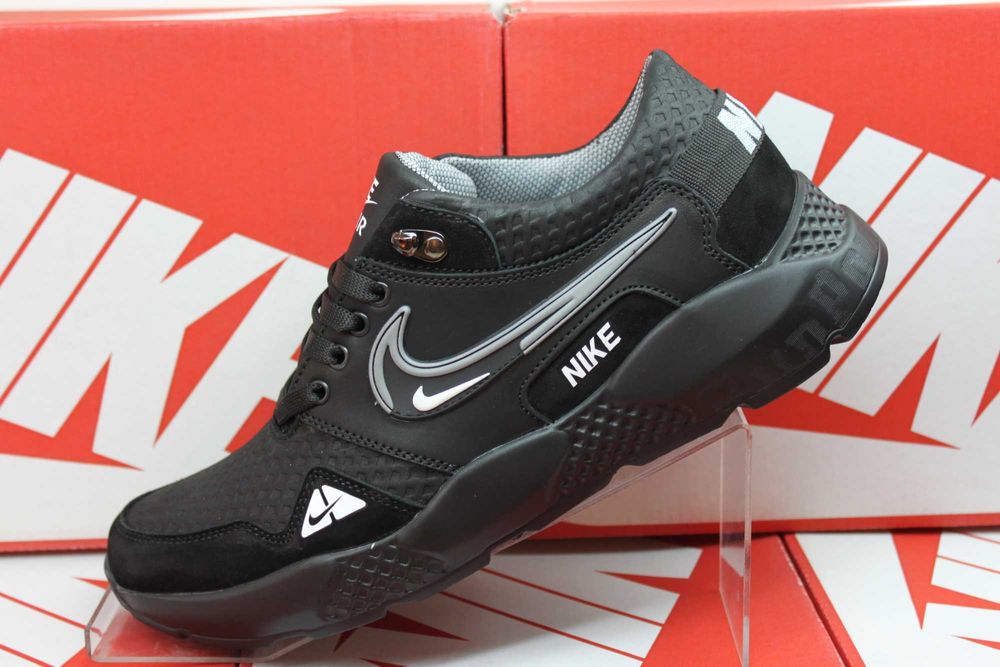 Nike - черные кроссовки кеды кросівки из натуральной кожи ( 15-17кожа)