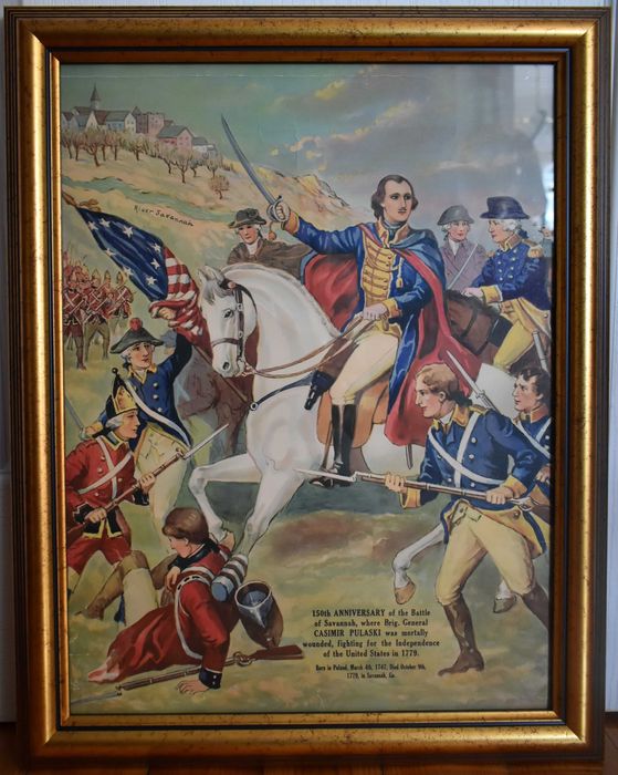 Obrazy patriotyczne -  Puławski, Kościuszko i Wojciechowski
