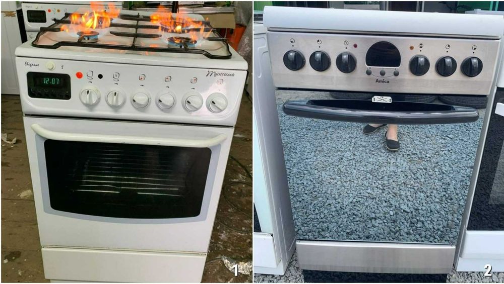 ПЛИТА Газова VOSS CN892 50 60см Гриль Конвекція Газконтроль ЄВРОПА