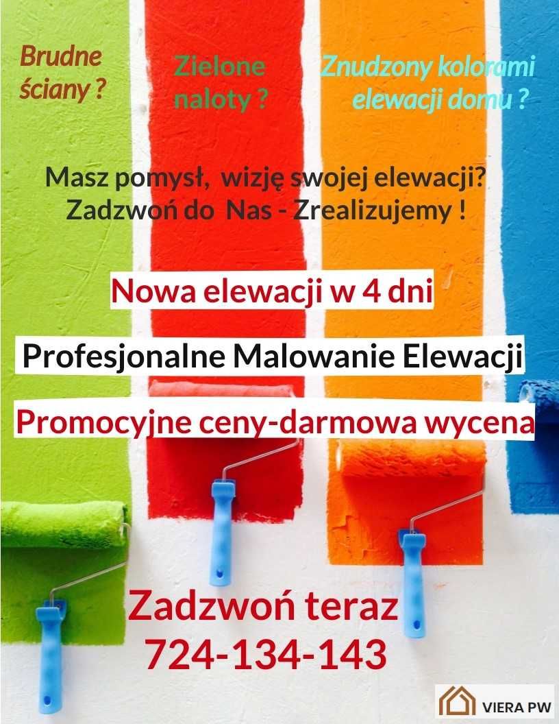 Malowanie elewacji, czyszczenie, renowacje