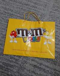 M&M's World torba prezentowa żółta drażetki cukierki 40x30cm prezent