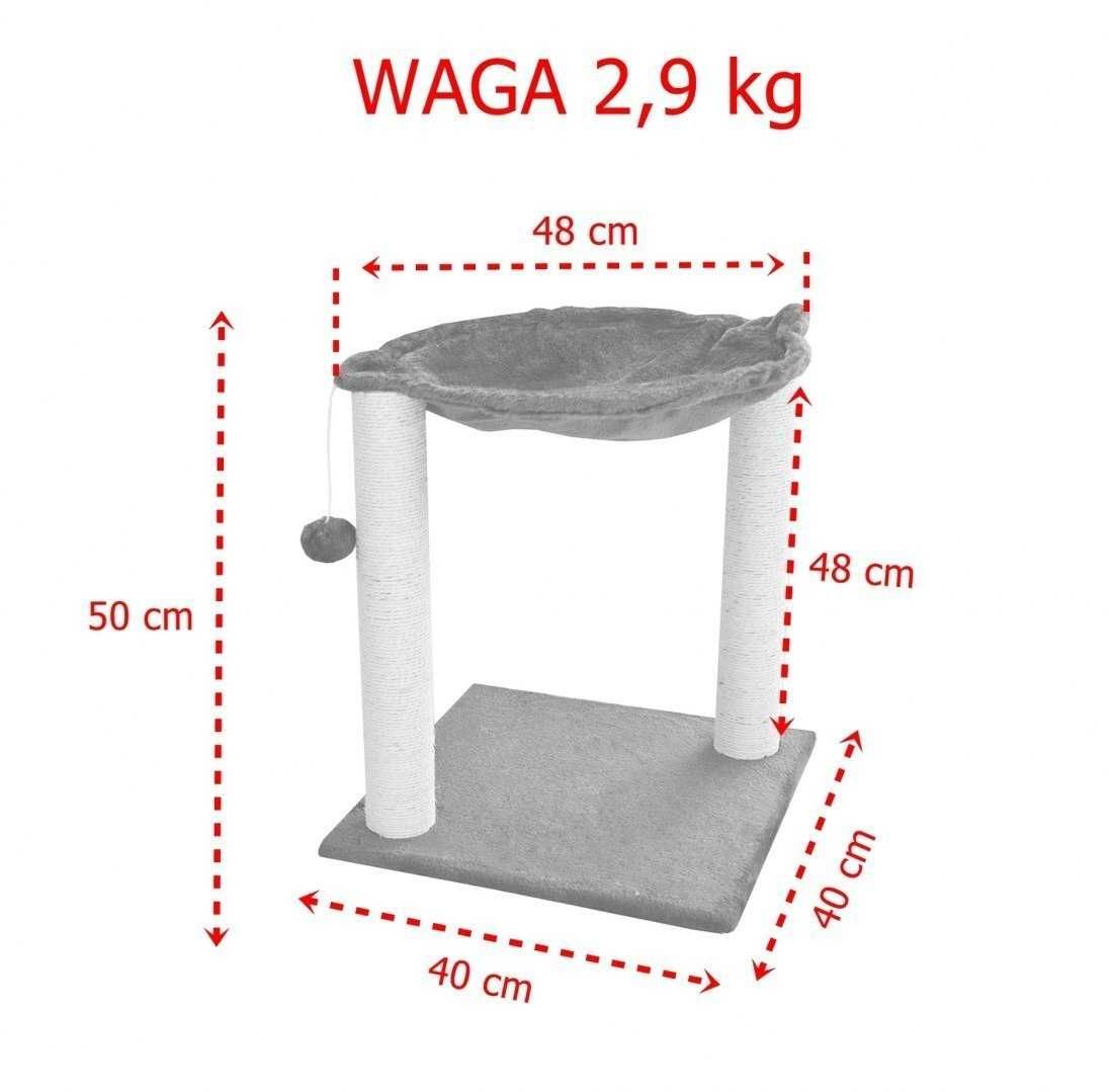 M17046 Hamak drapak dla kota sizalowe słupki pompon do zabawy plusz