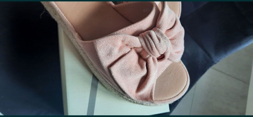 Klapki różowe wkładka 24.5 cm rozmiar 39
