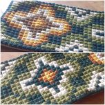 Kilim w stylu retro haftowany