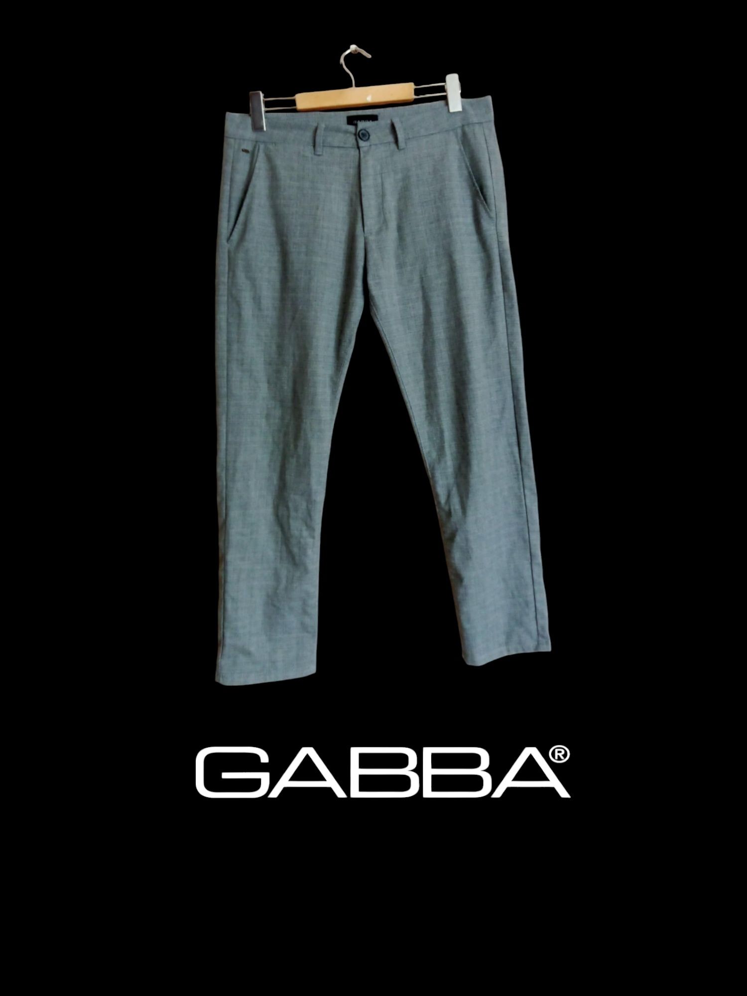 Szare spodnie eleganckie chinos gabba