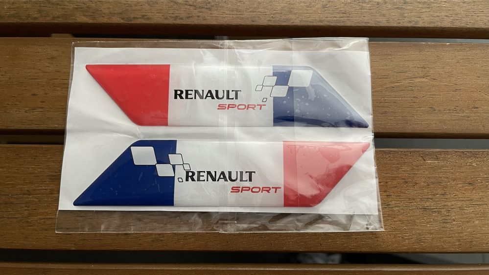 Renault Sport autocolante plástico com relevo