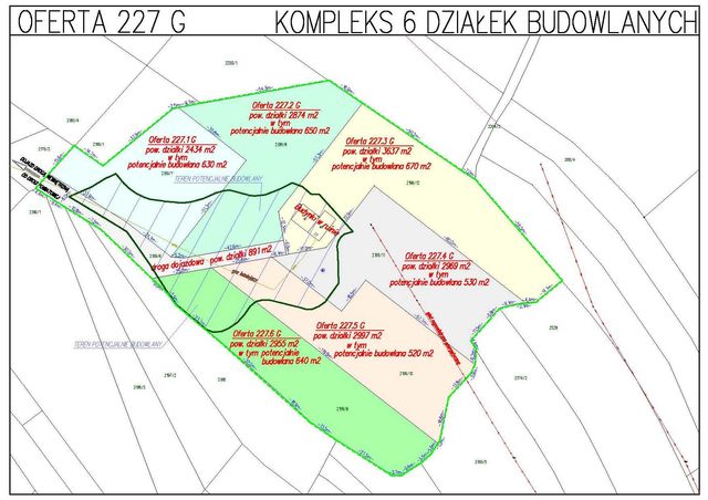 Pilzno - kompleks 6 działek na sprzedaż