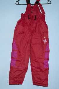 Spodnie zimowe narciarskie ocieplane dziewczęce r 128