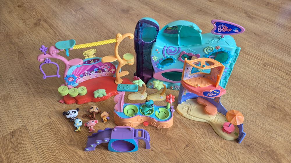 Littlest pet shop zestaw domków dla lps +figurki