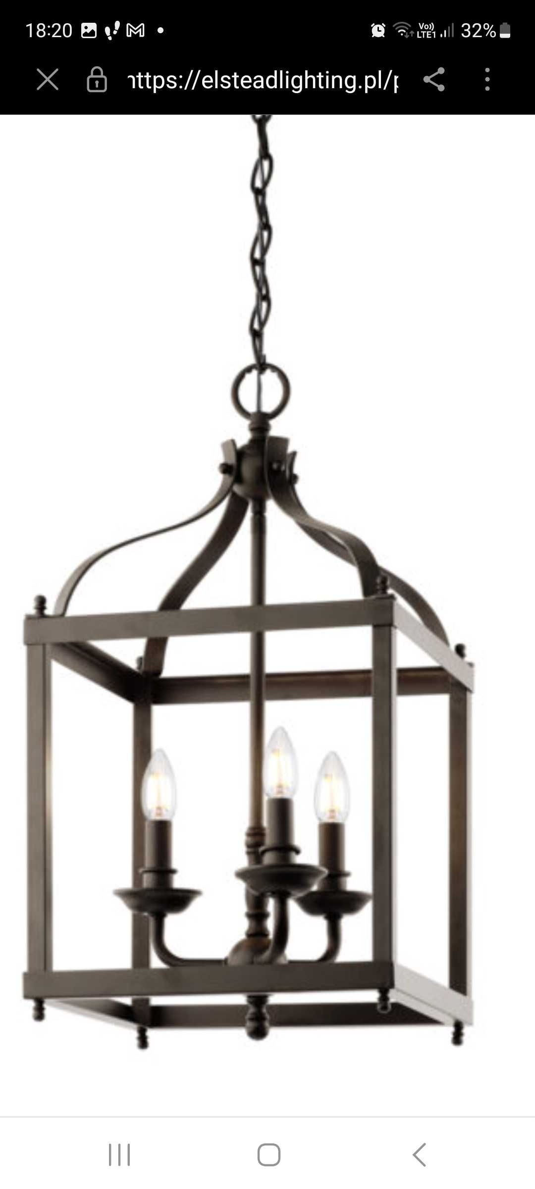 2 Lampy Hampton wiszące LARKIN KL/LARKIN/P/S OZ Elstead