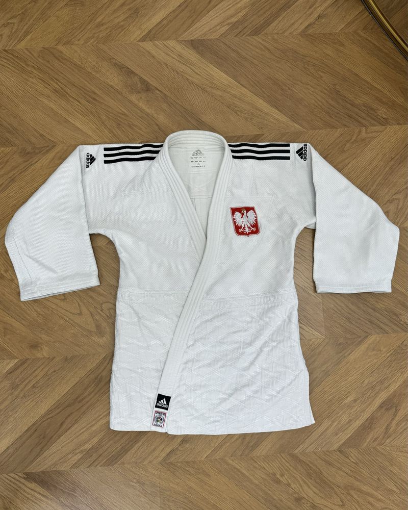 Biała judoga Adidas Champion II Slim Fit - 175 cm