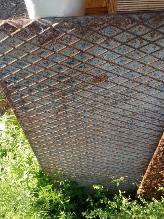 Blacha ryflowana romb rombek 4 5 mm czarna 2m na 1m 1 szt