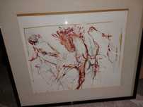 Serigrafia de pintura abstracta.