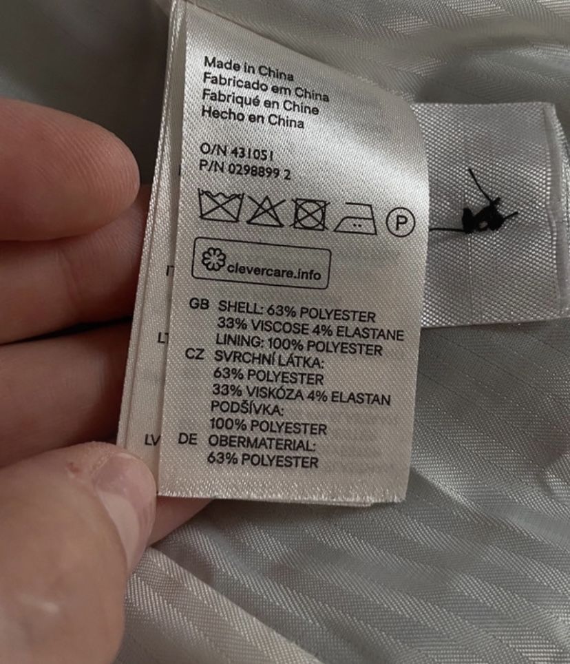 Czarna klasyczna marynraka taliowana żakiet bawełniana h&m M 38