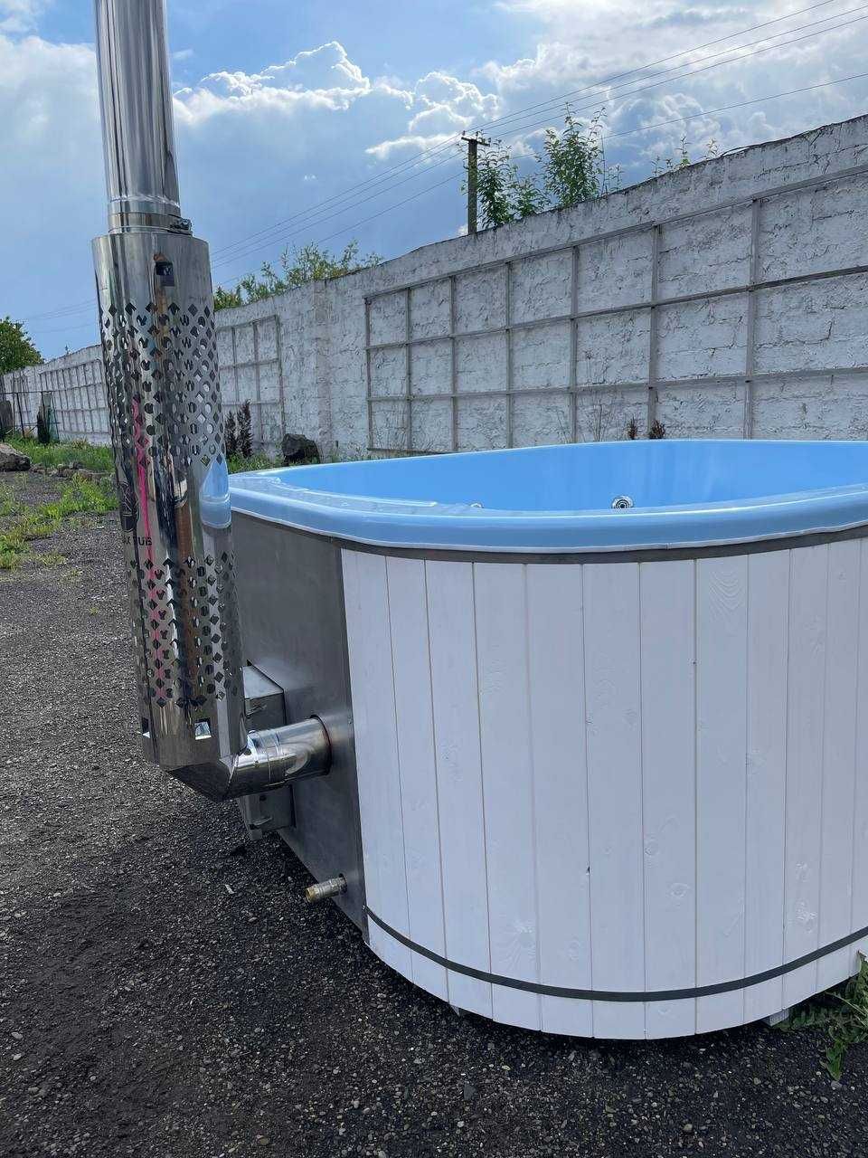 Новинка!!! Квадратна купіль з пічкою на дрова від виробника
