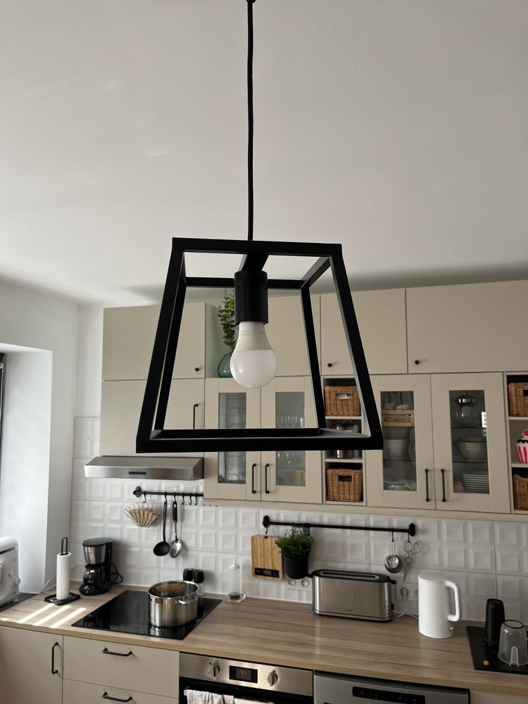 Lampa metalowa loft czarna