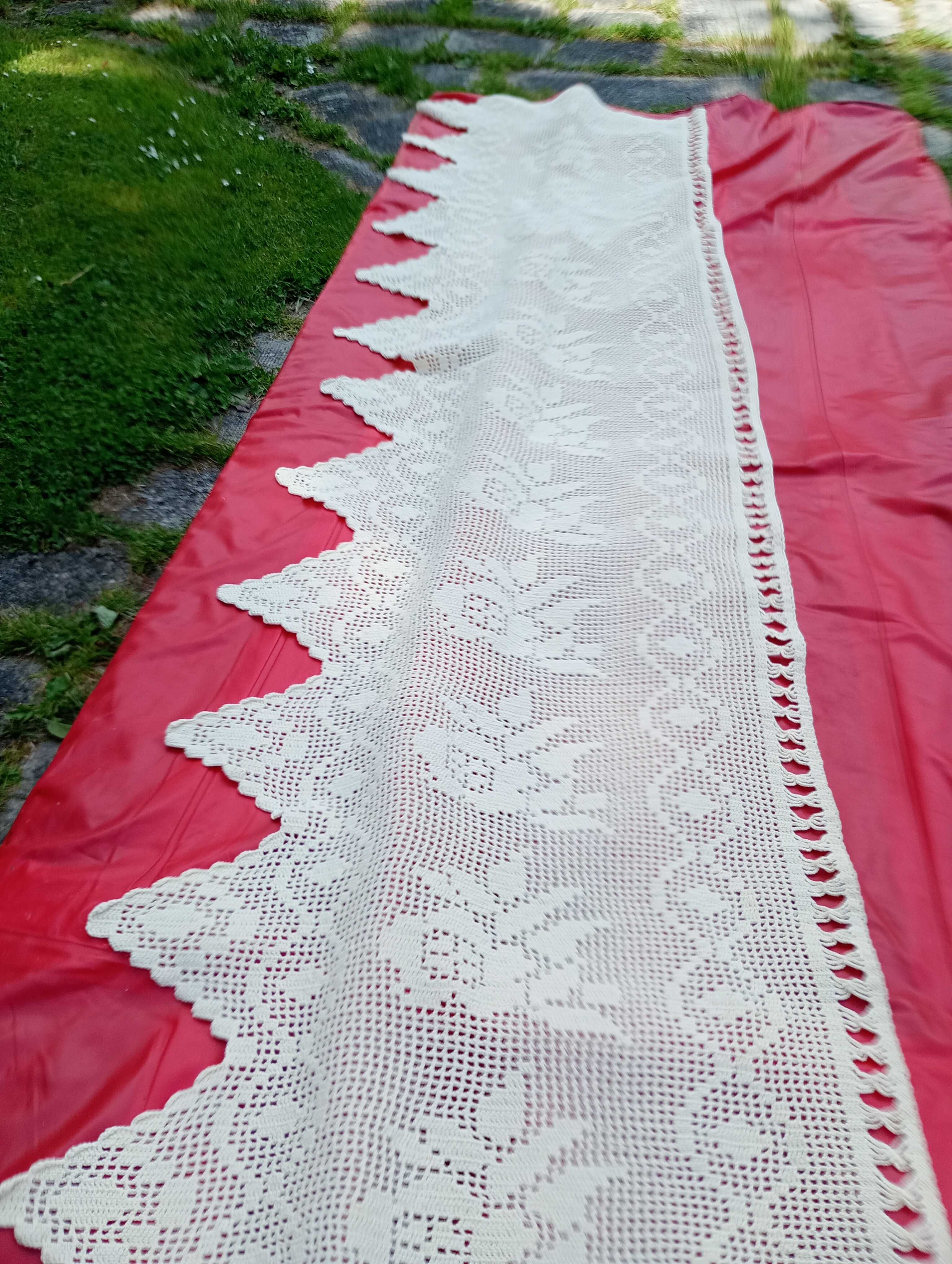 Śliczna zadrostka z bawełnianych nici w kolorze morelowym -