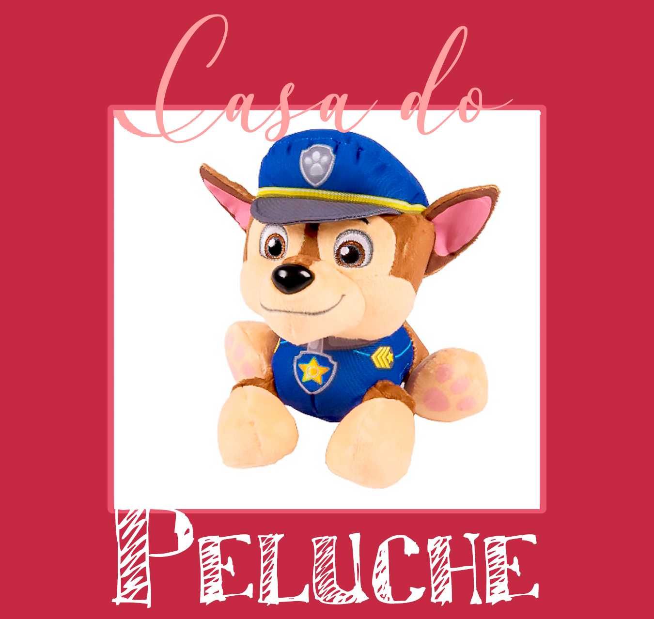 PAW PATROL boneco Cão Chase Patrulha Pata com 20cm Peluche