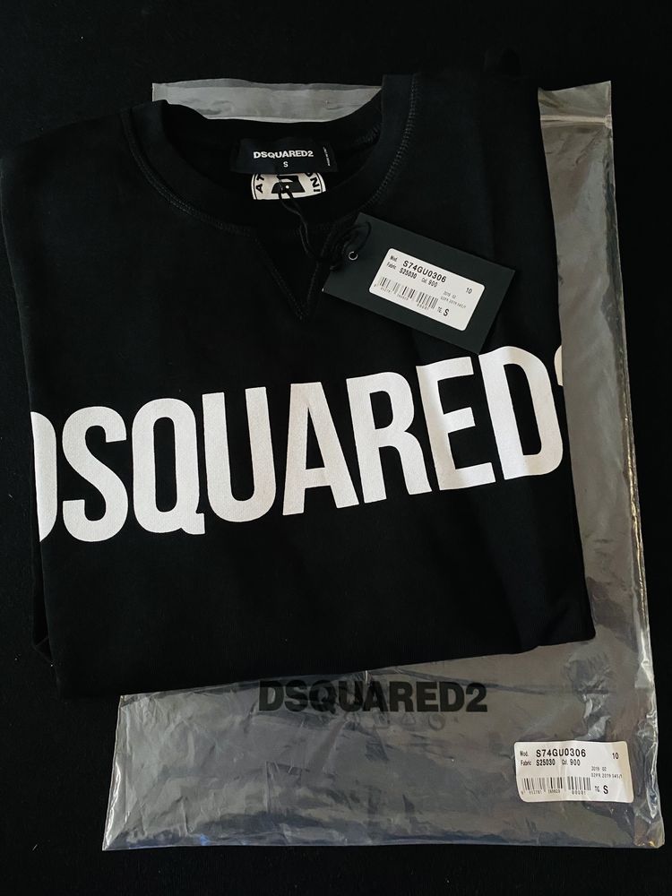 Dsquared2 Logo Sweatshirt Black nowa oryginal bluza