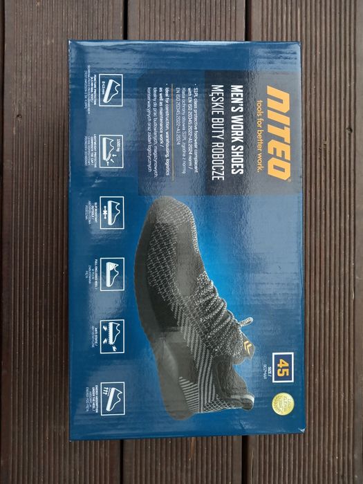 Męskie Buty Robocze Niteo rozm.45 Stalowe noski