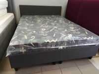 Nowe łóżko tapicerowane szare z materacem Salon Toruń