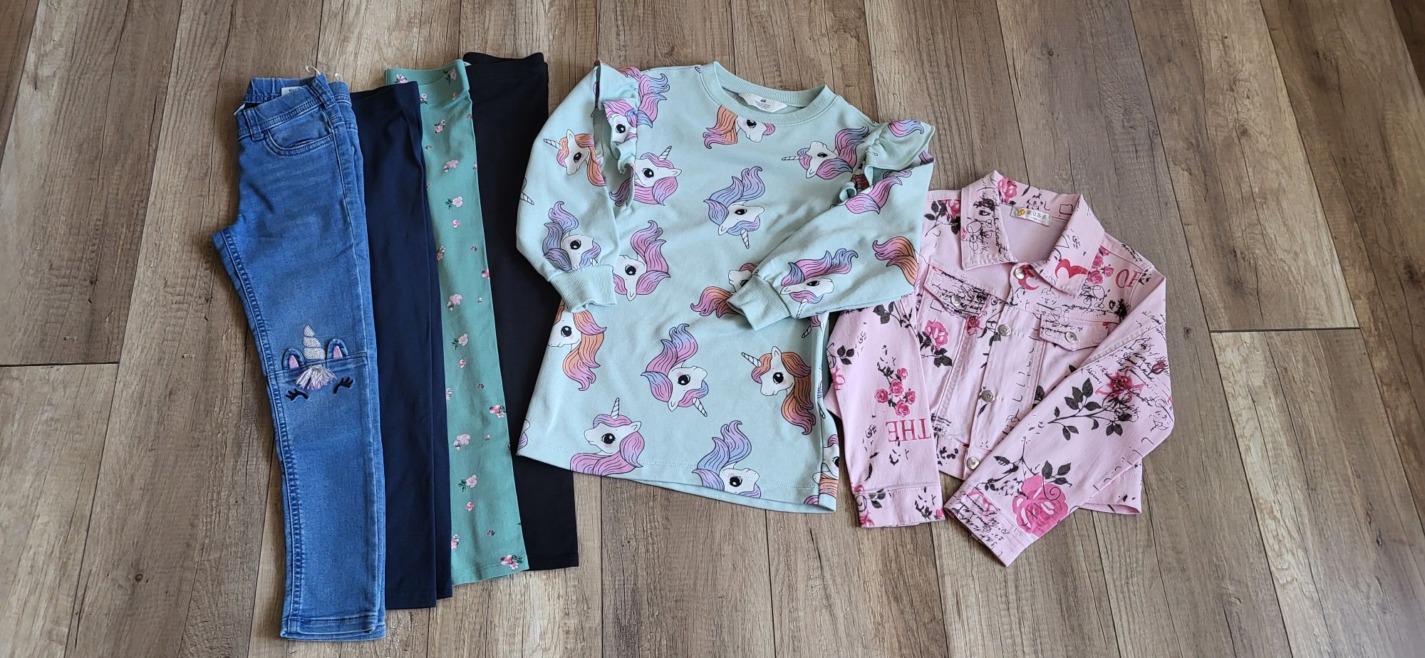 Zestaw ubrań dla dziewczynki rozm 128-134,H&M, C&A,Primark