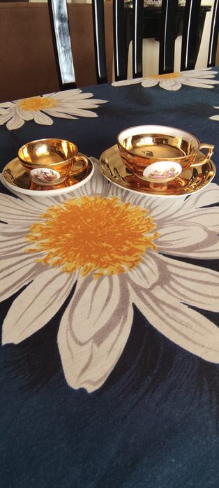 Conjunto de chávena de chá e café porcelana