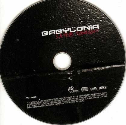Babylonia  CD  Later Tonight V2.0      synth- pop