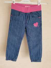 Spodnie ocieplane 98/104 jeansowe