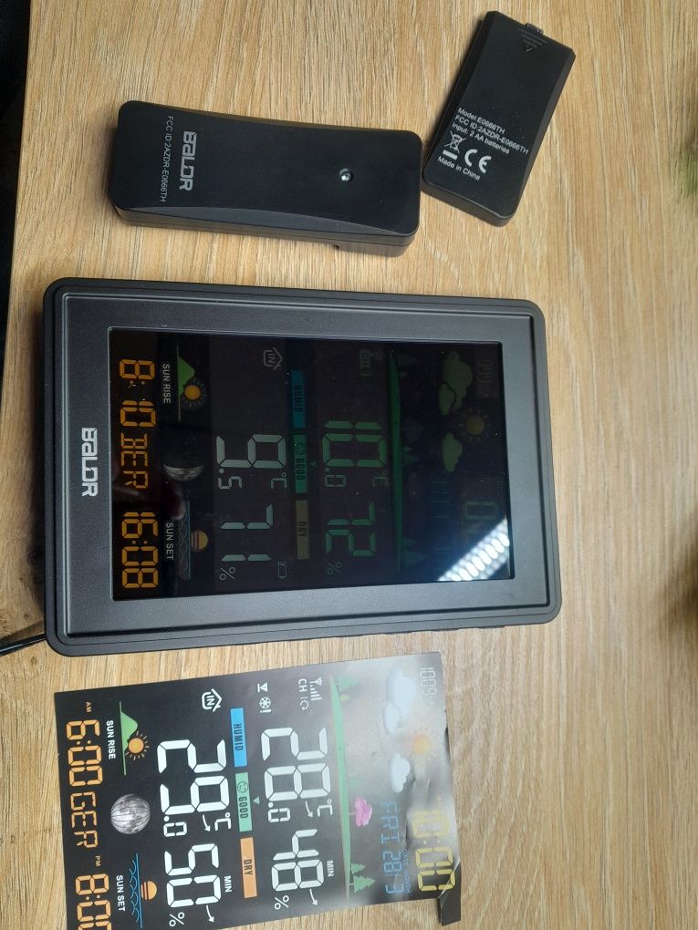 Stacja pogodowa baldr b36bl-v3  z 1 czujnikiem zewnętrznym lcd