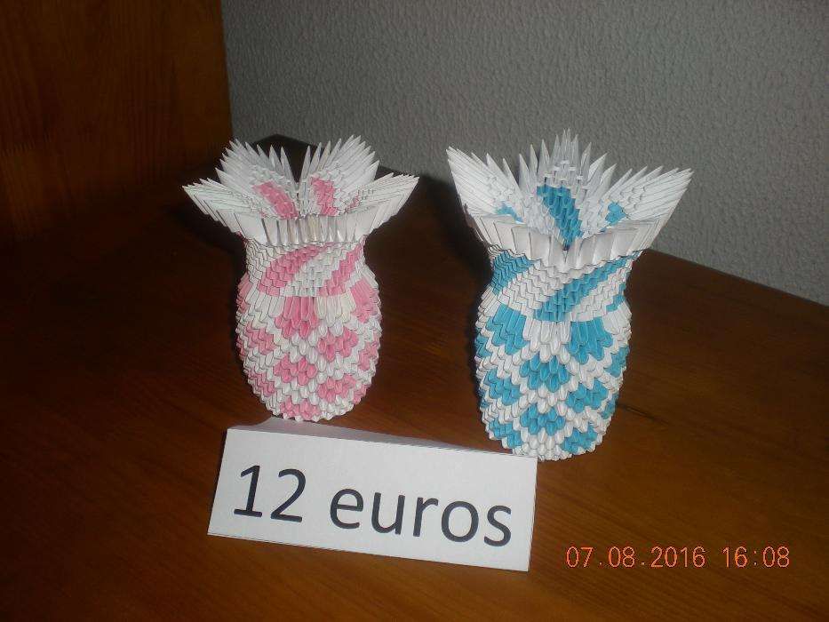 Jarras em Origami 3d