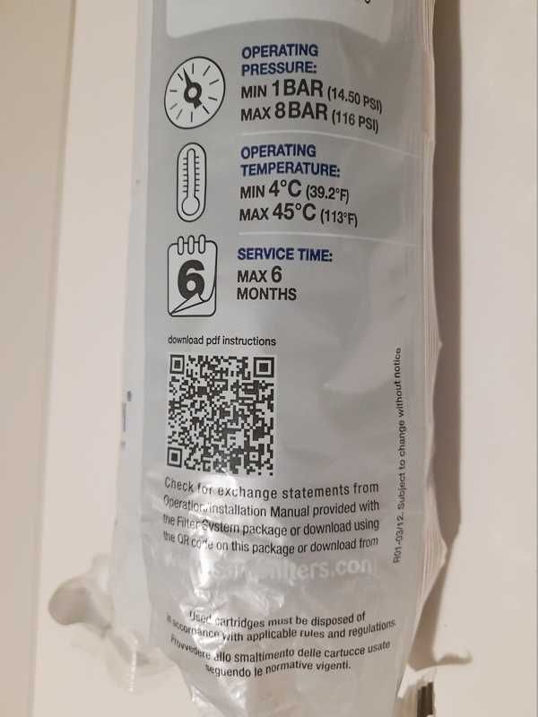 Wkład fitra wody sznurkowy bakteriostatyczny Filtr SX 25,5cm