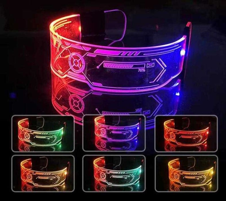 LED-Окуляри світлодіодні 7 кольорів Неонові/LED-очки светодиодные/