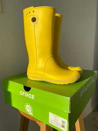 CROCS Jaunt Rain Boot lemon. Гумові жіночі чоботи жовтого кольору