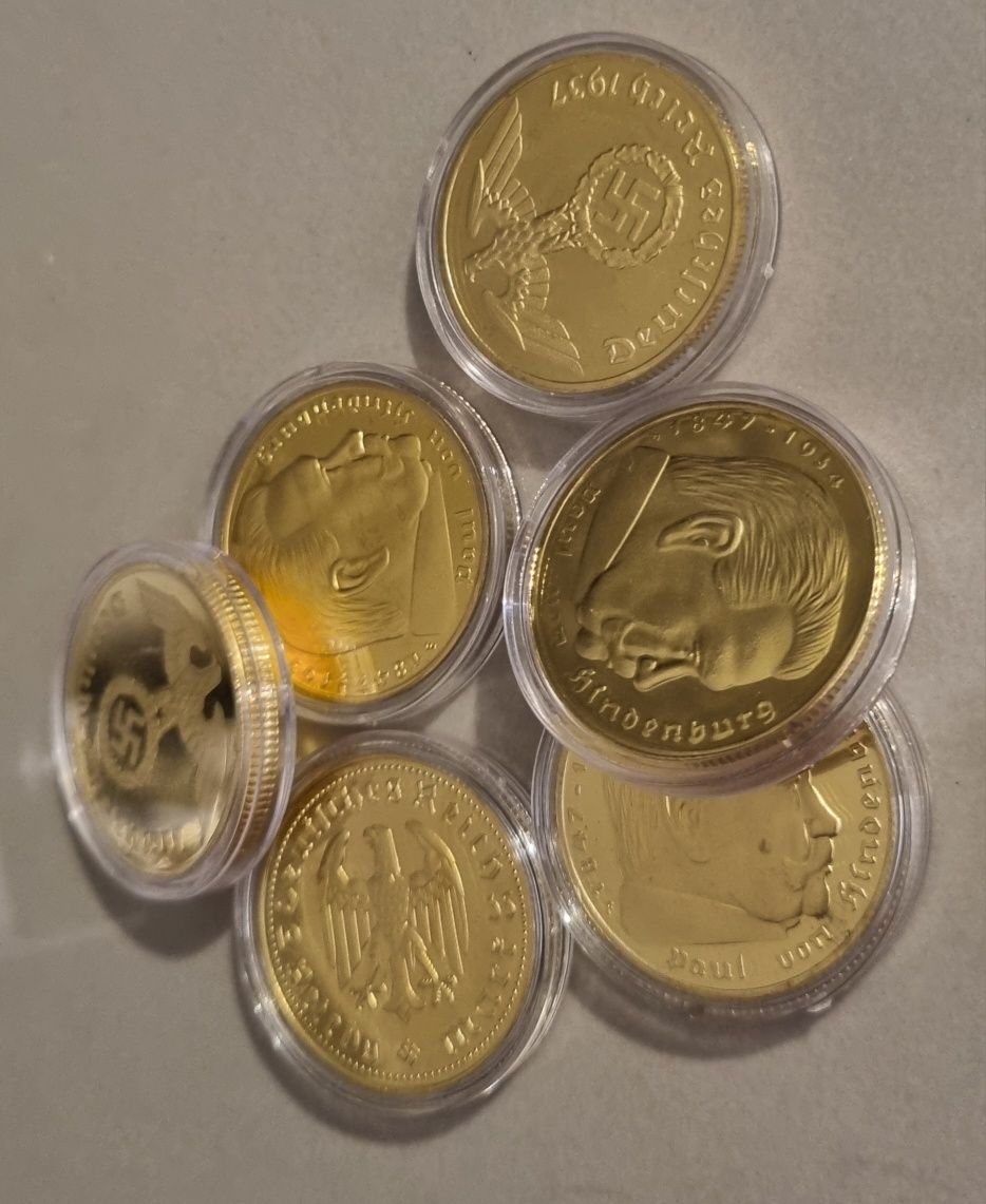 Stare monety kopie /kopie pozłacanych Reichsmark