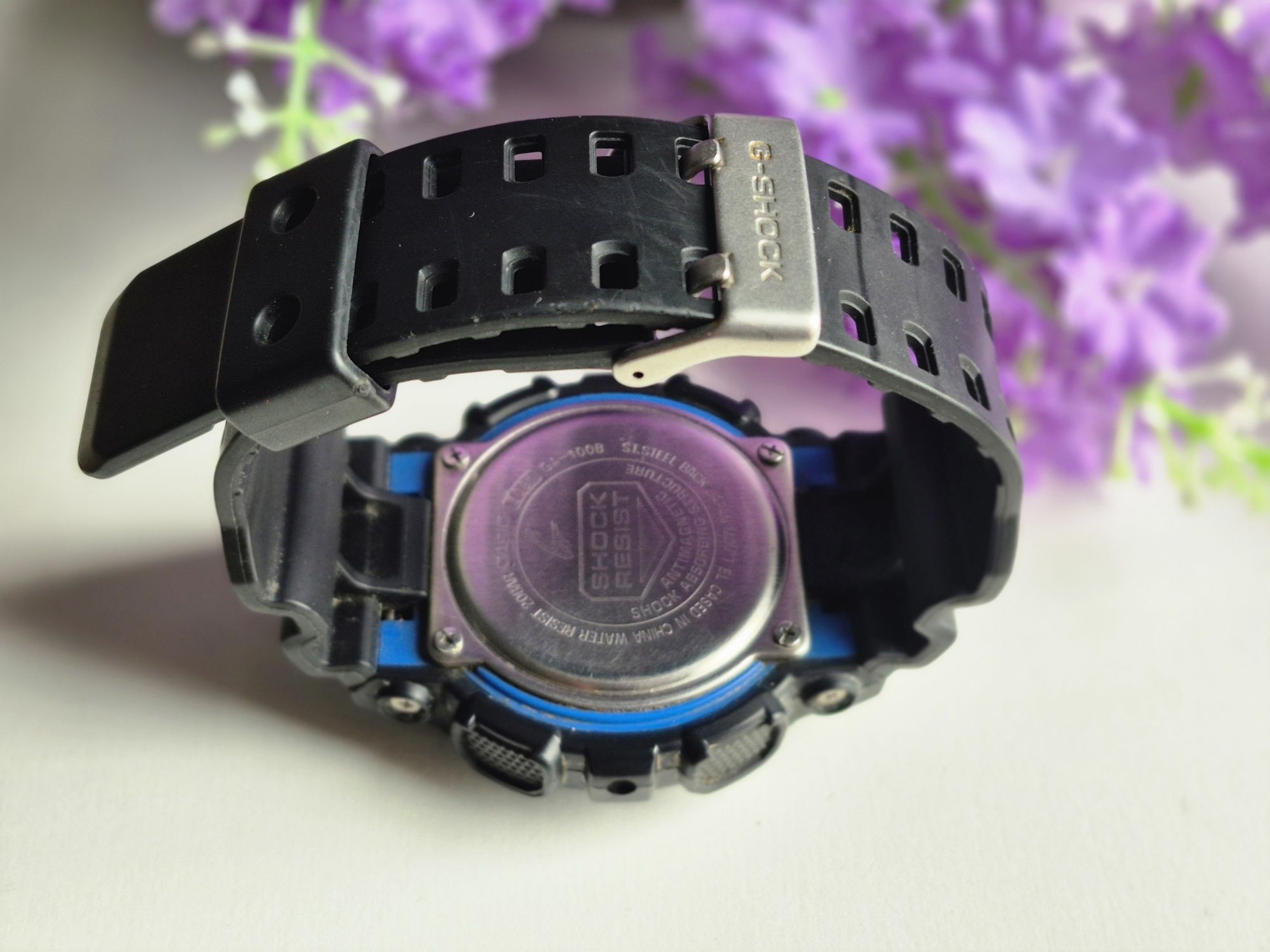 Męski zegarek Casio G-Shock GA-100B niebieski