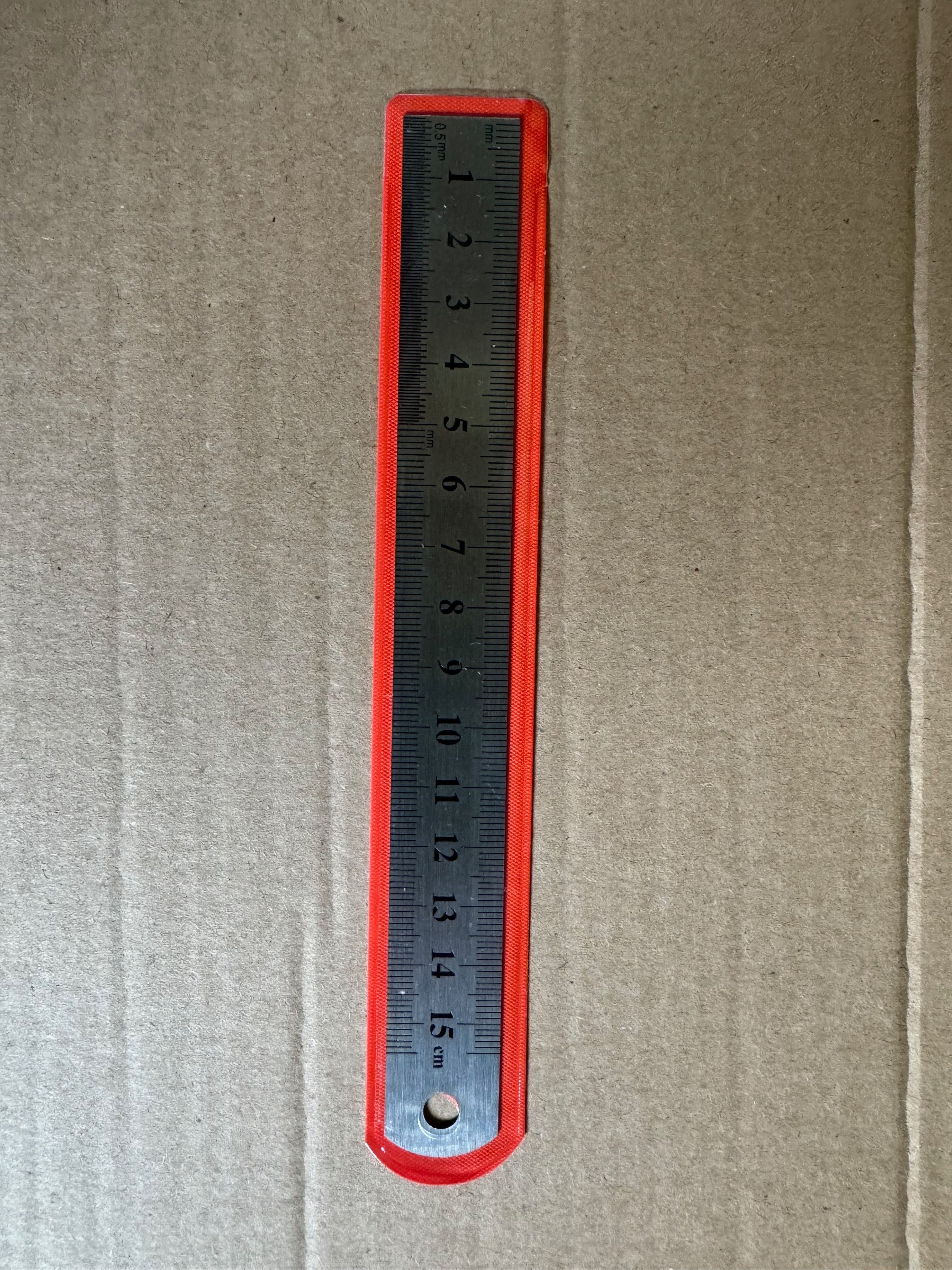 Linijka stalowa - przymiar stalowy - przymiar liniowy - liniał - 15 cm