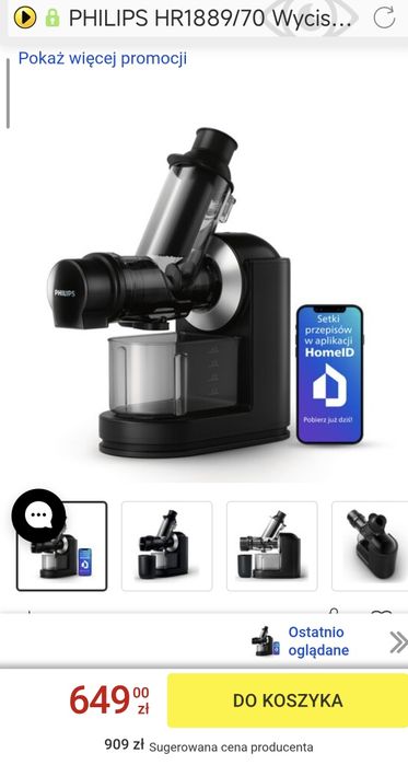 Wyciskarka wolnoobrotowa Philips HR1889