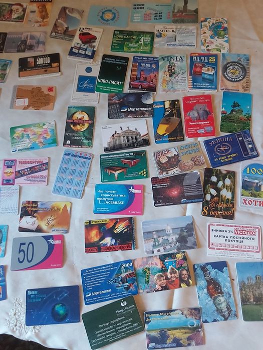 Коллекция пластиковых телефоны карт Укртелеком