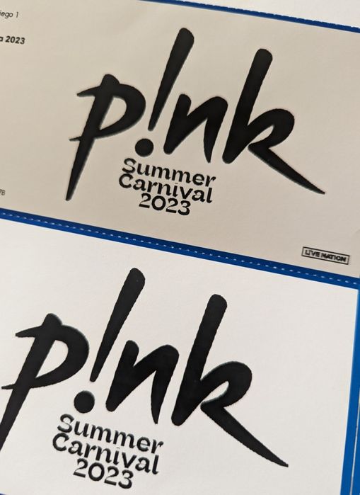 2 bilety na koncert Pink 16 lipca
