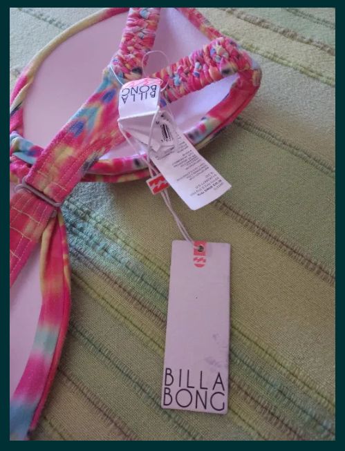 * * * * Novo Billabong Maya Bay Bandeau Bikini Top M * * * *