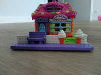 Polly Pocket Mattel, Domek dla lalek ,Lodziarnia, Dwa piętra, ruchome