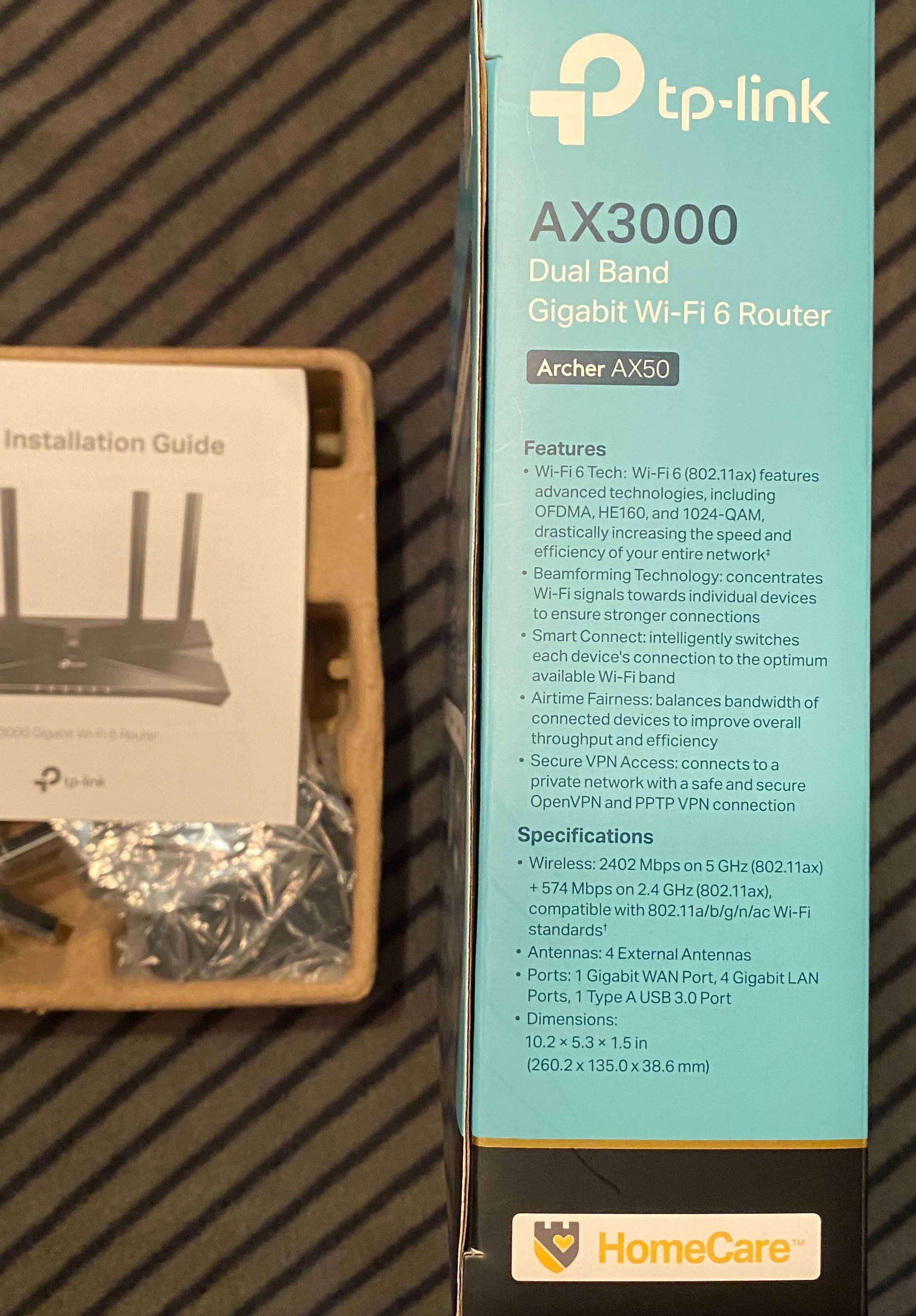 Router TP-LINK AX 3000 Archer AX50