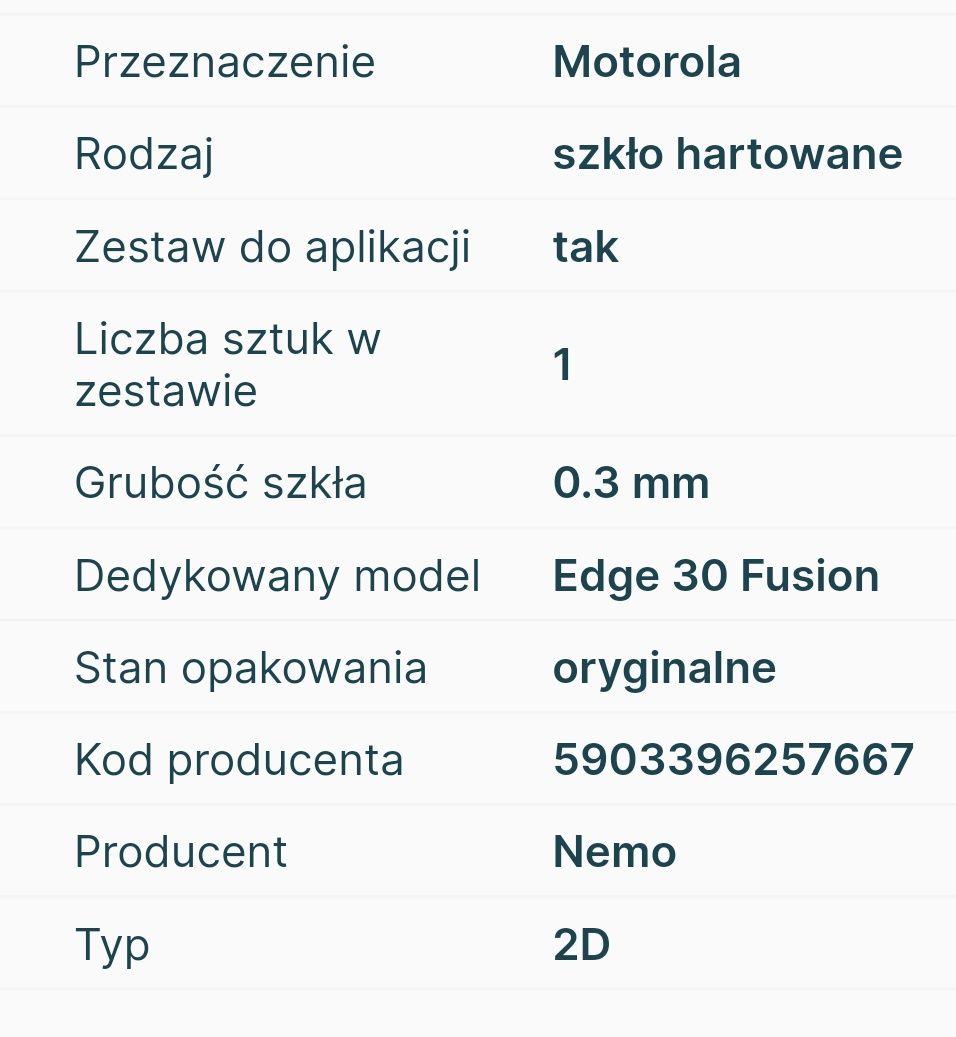 Szkło hartowane do Motorola edge 30 fusion