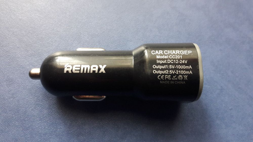 Автомобильное зарядное устройство Remax 2.1 Black
