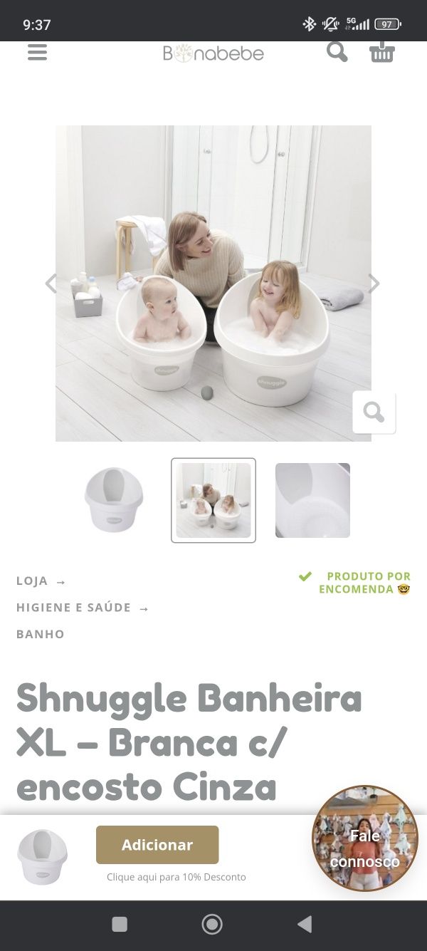 banheira bebe shnuggle 1-4 anos